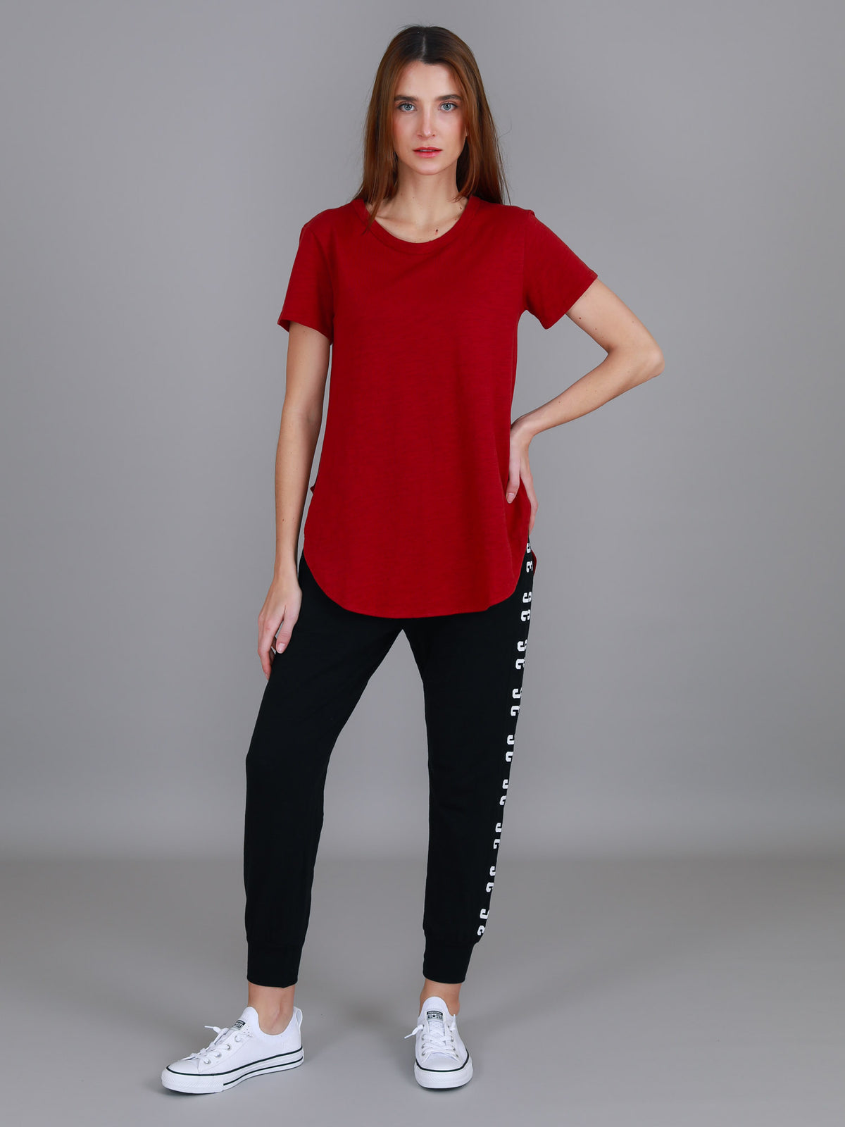 red cotton t shirt