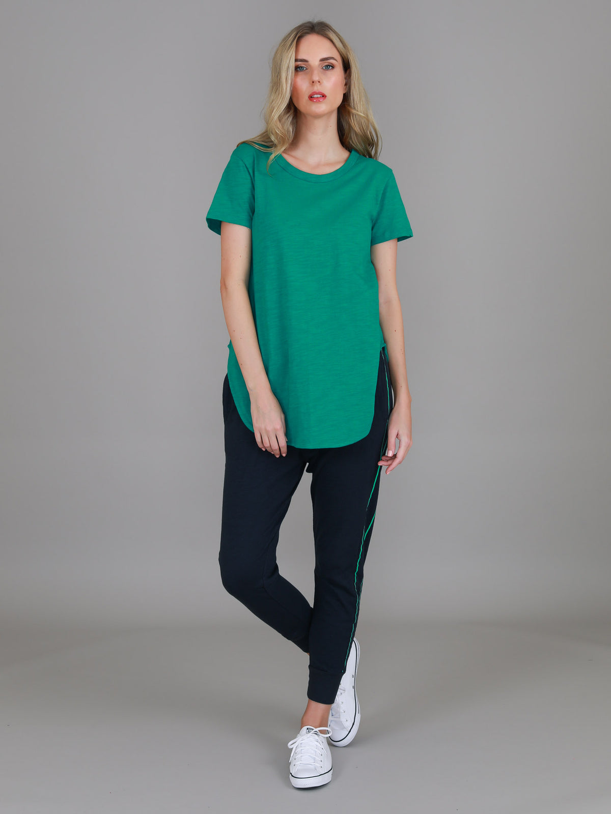 green longline tee