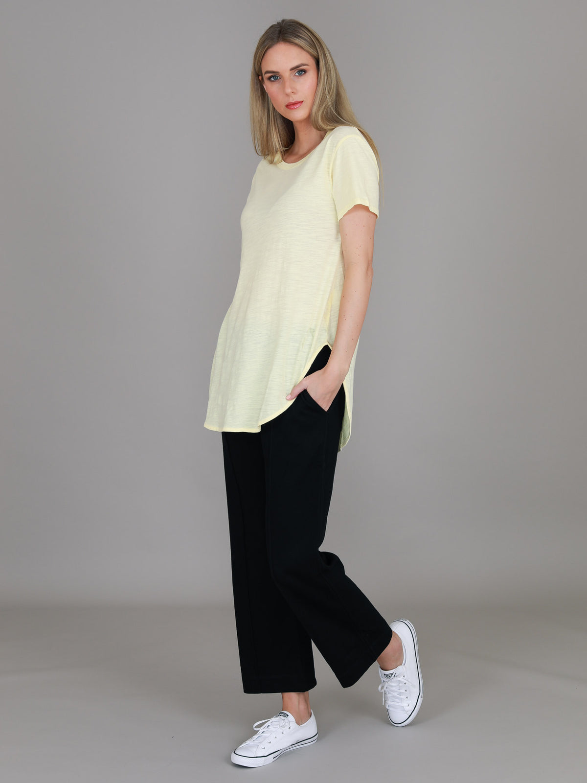 yellow cotton t shirt