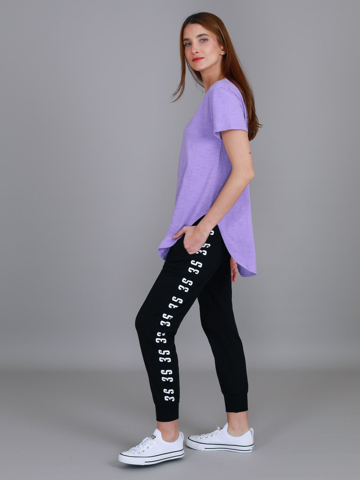 womens purple t shirt