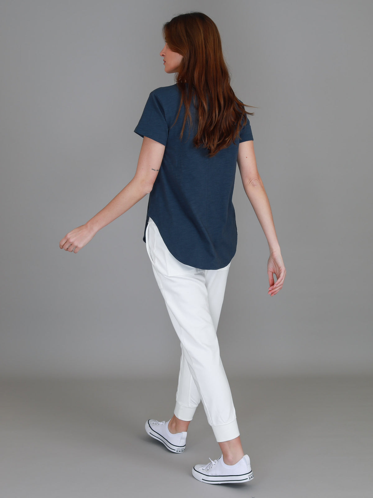 navy crew neck tee
