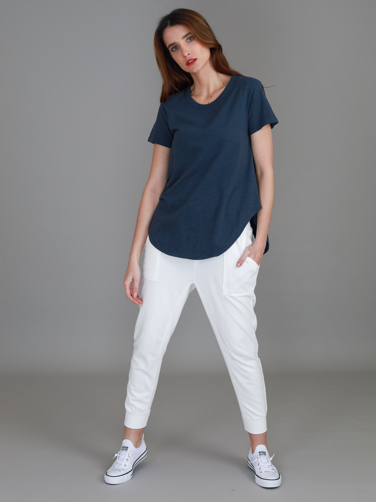 navy short sleeve tee