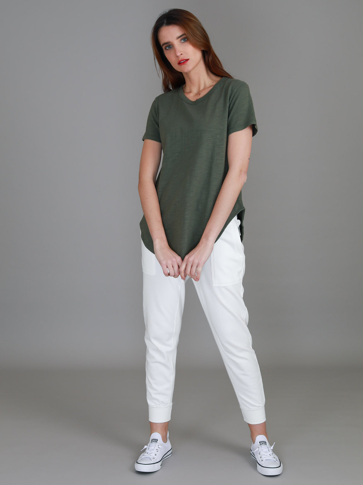 khaki short sleeve tee