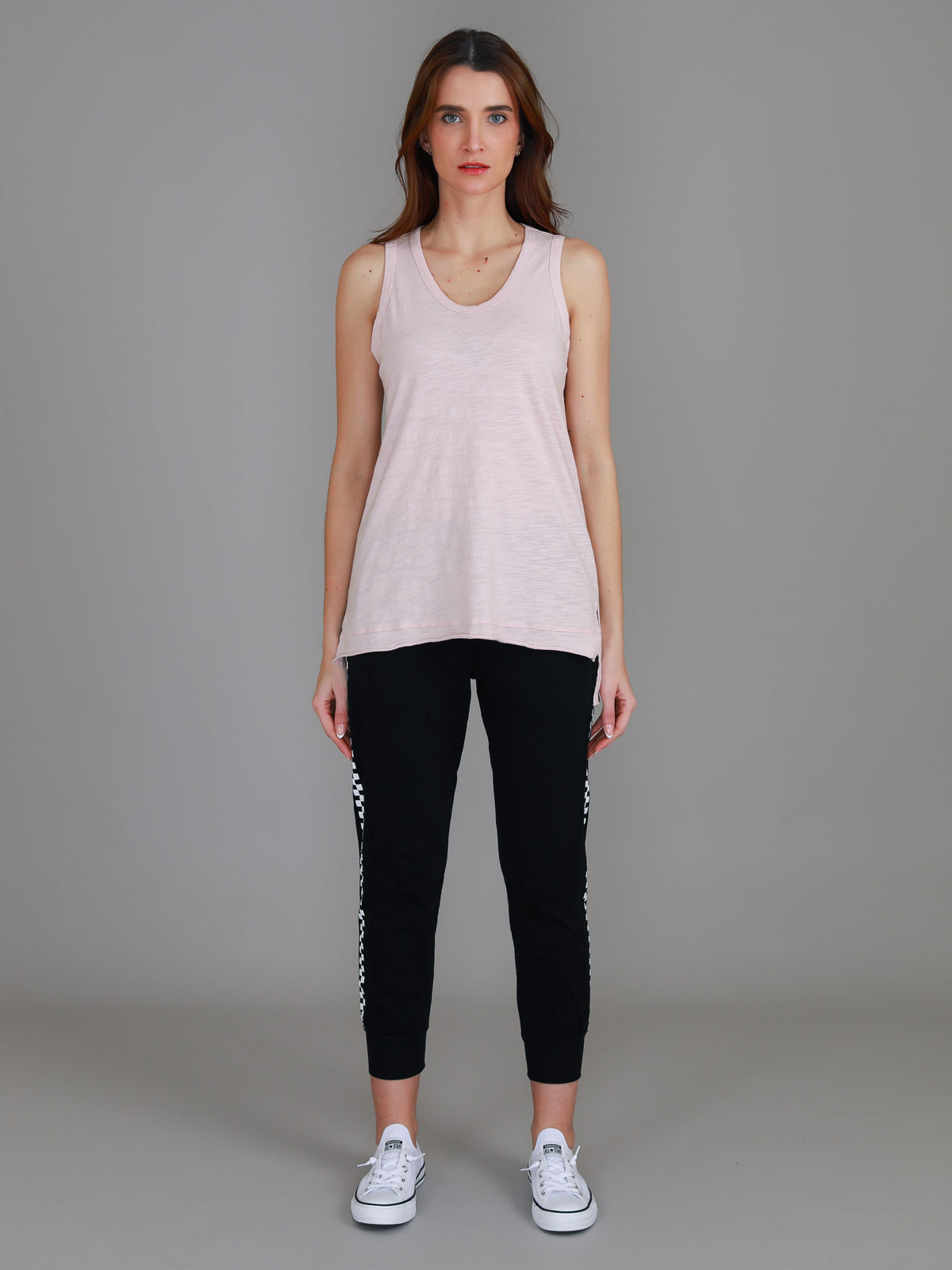 pink singlet crew neck