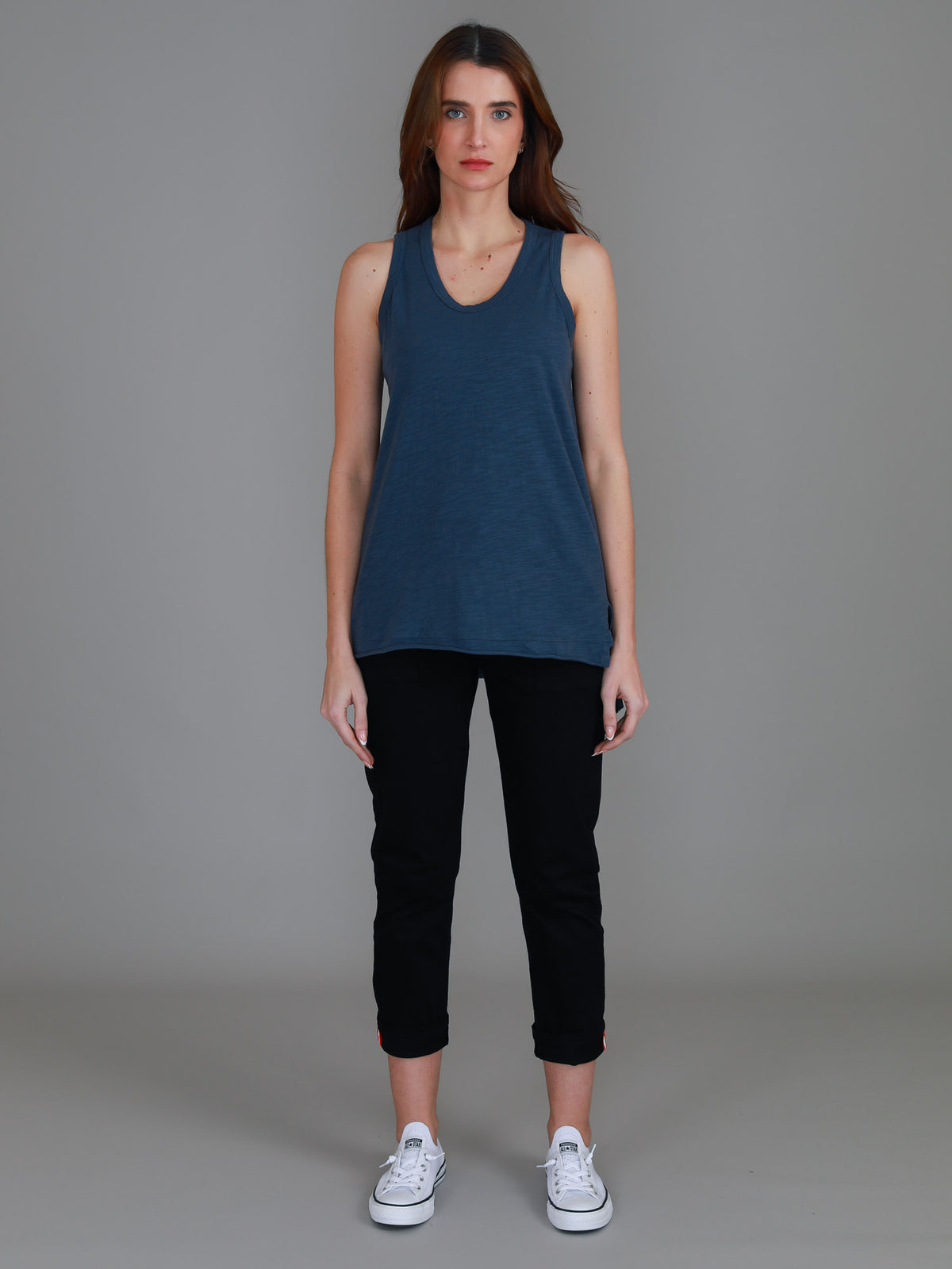 navy singlet crew neck
