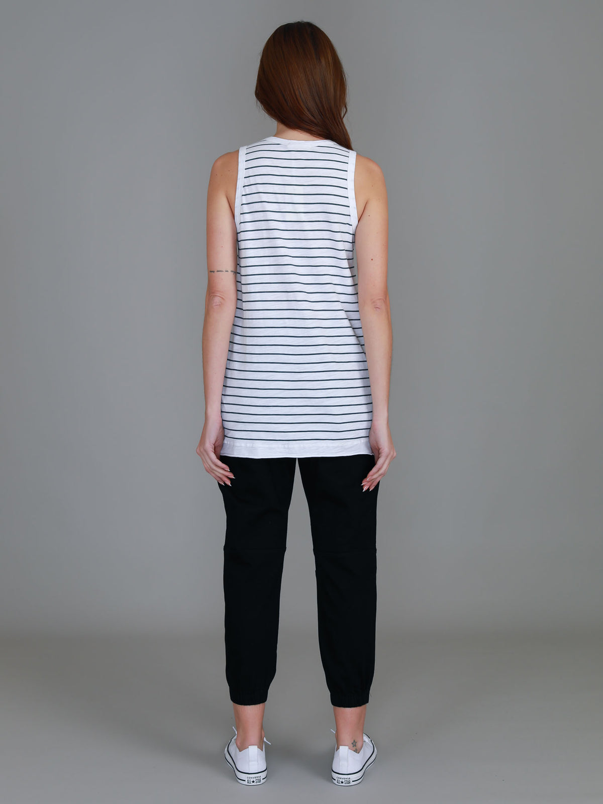 stripe crew neck singlet