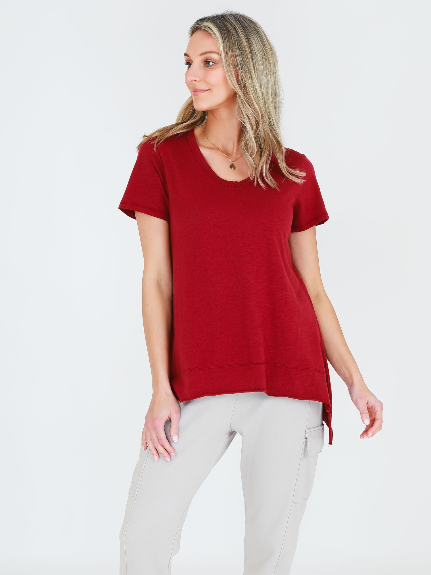red tshirt womens #color_cranberry