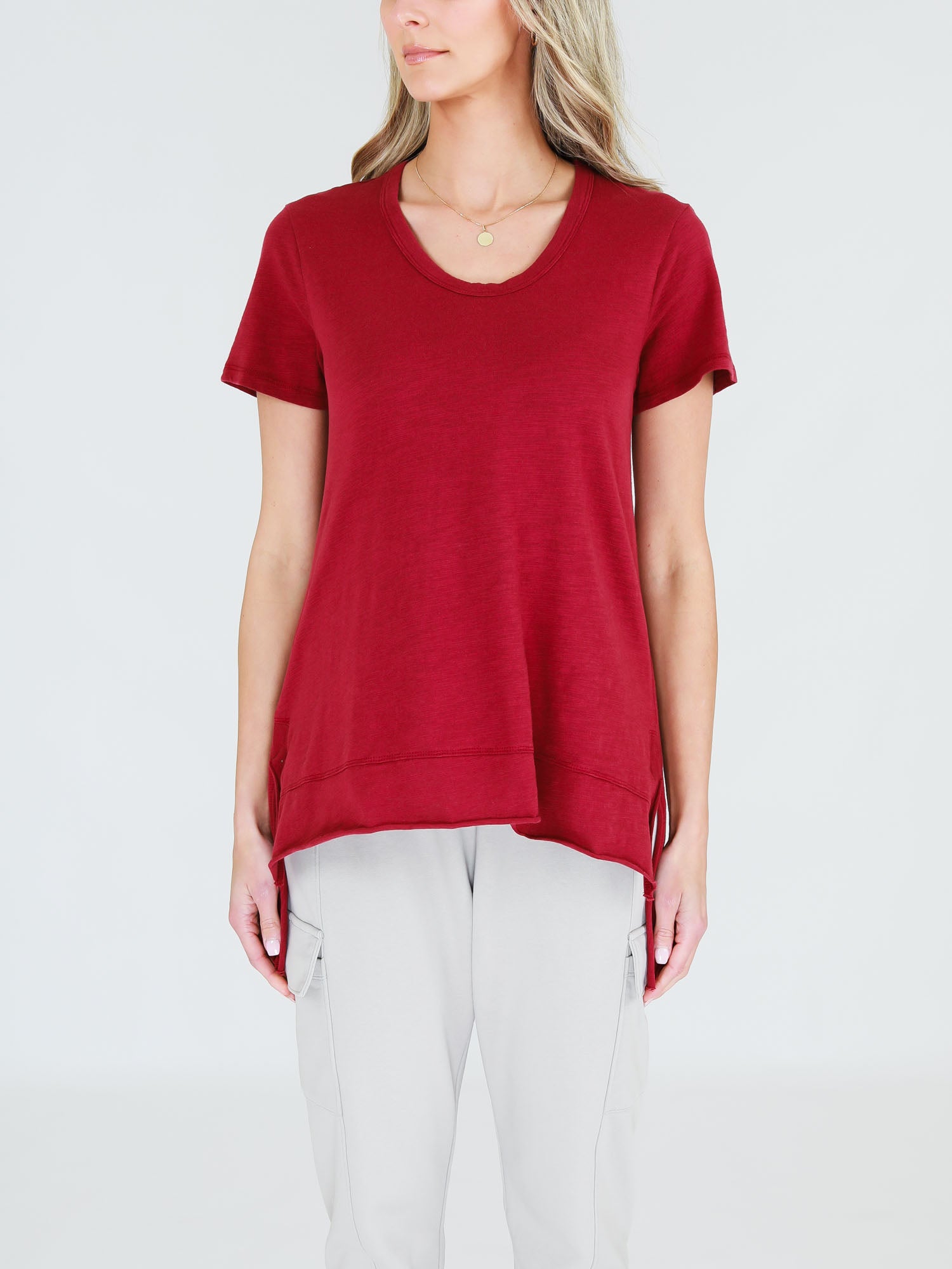 red ladies top #color_cranberry