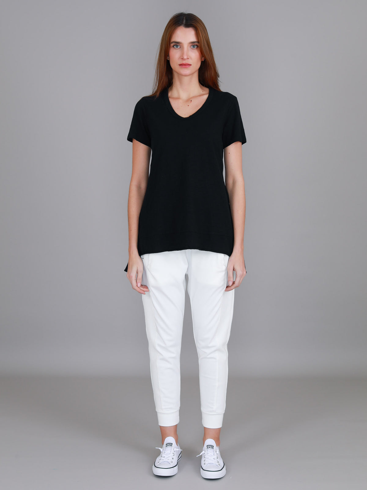 black step hem tee