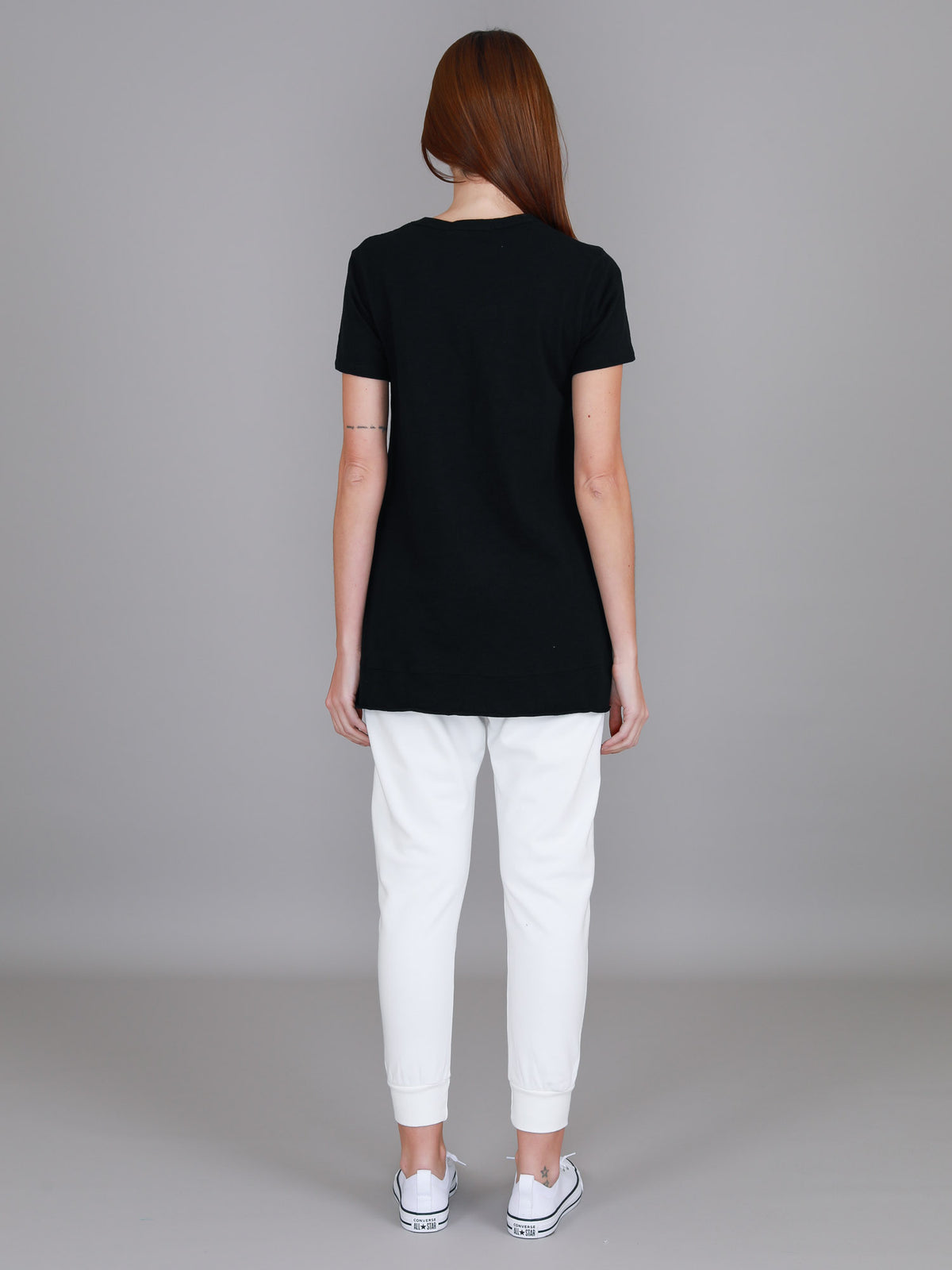 black cotton tee women