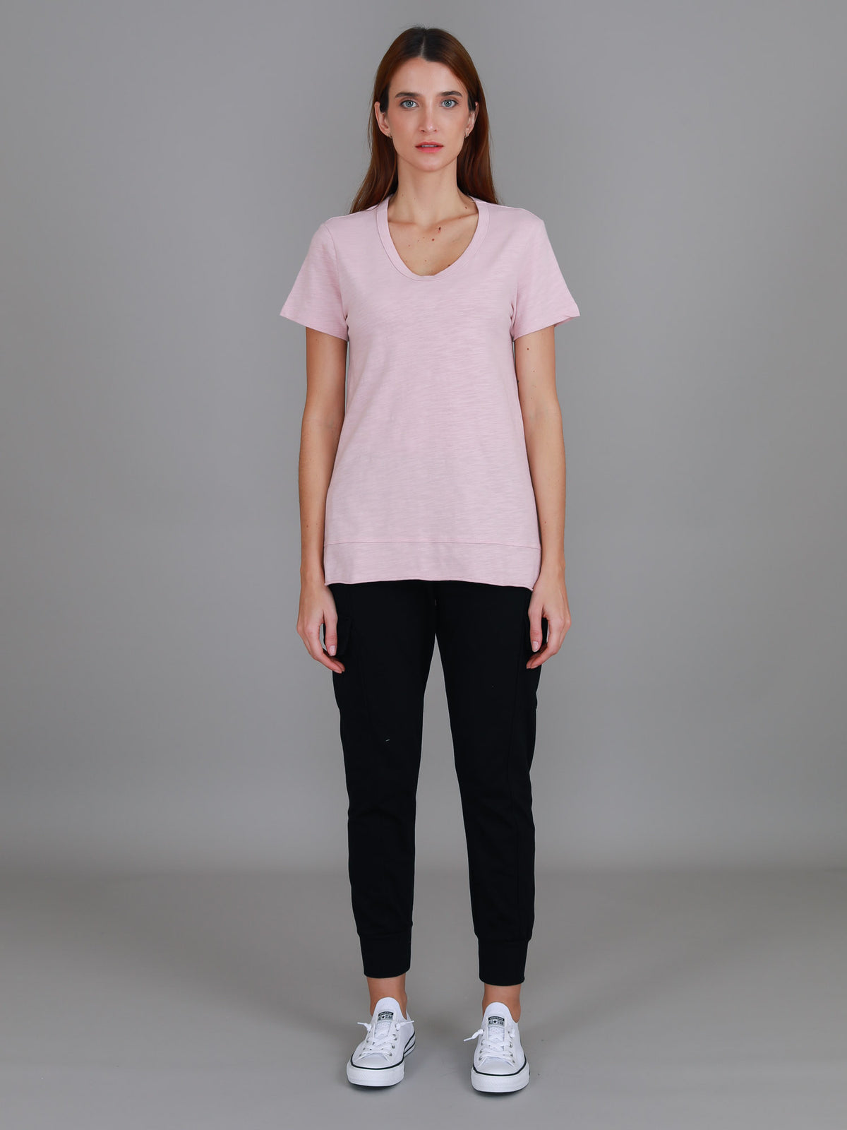 pink side split tee