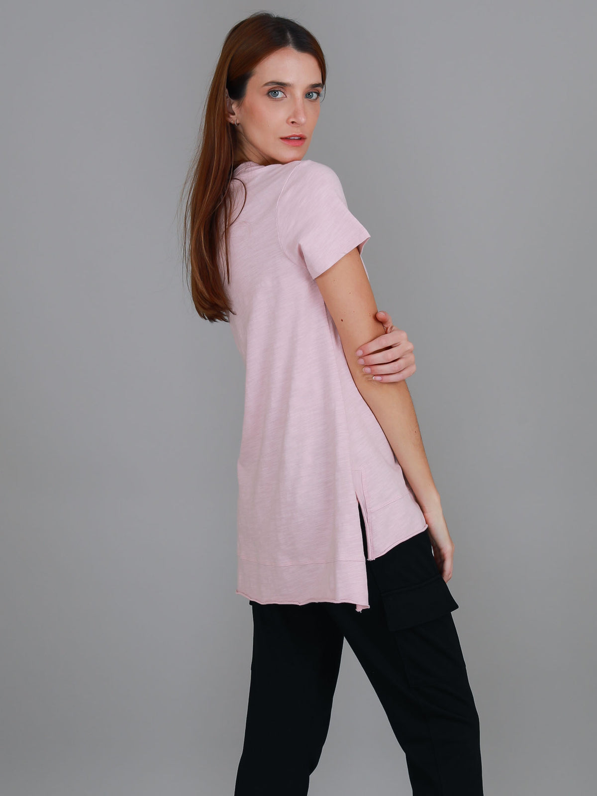 dusty pink t shirt