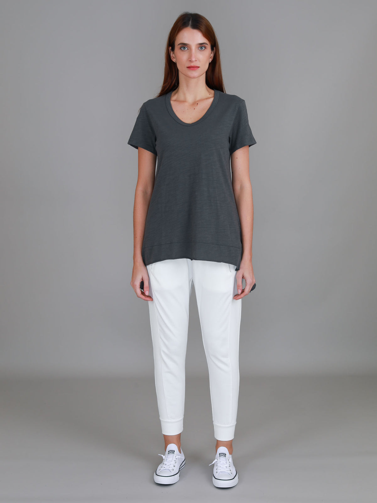 charcoal cotton tee