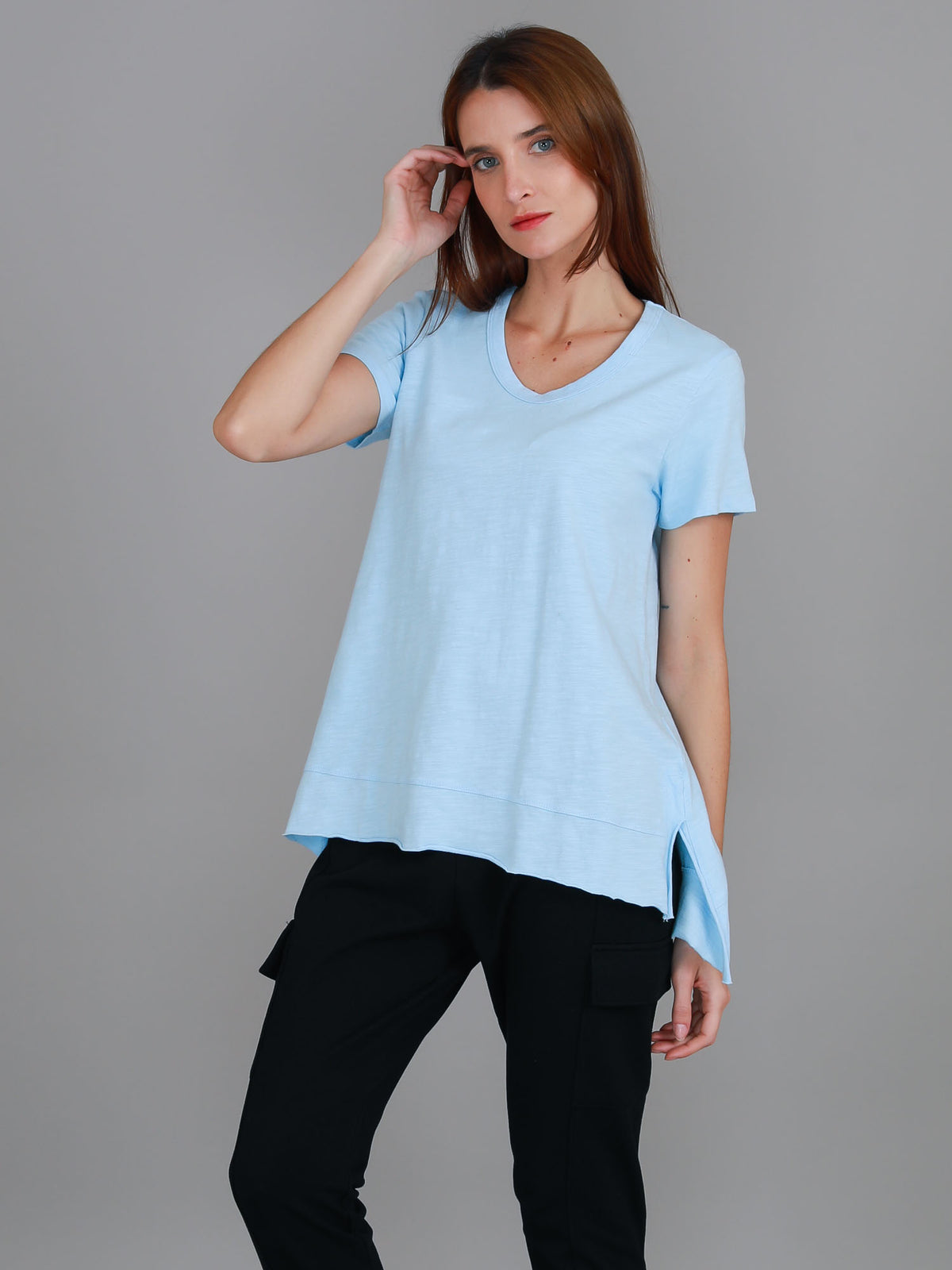 clear sky crew neck tee