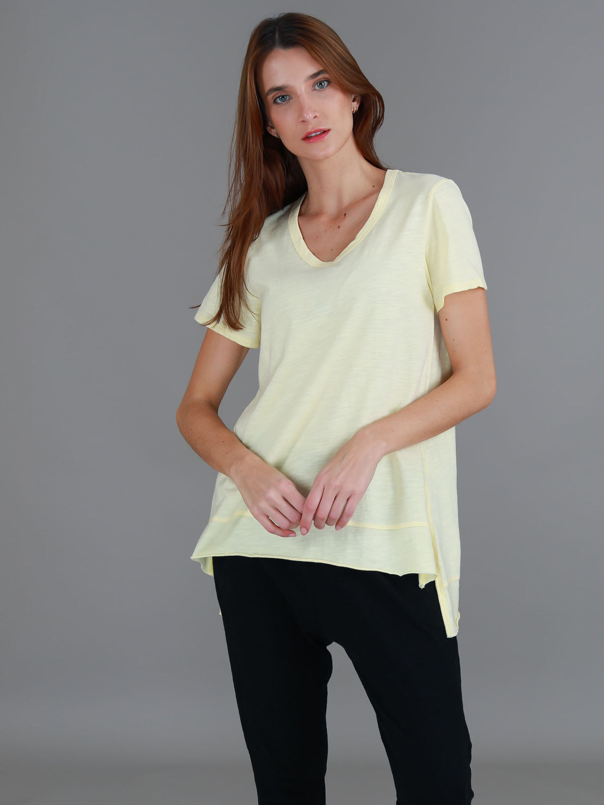 lemon crew neck tee