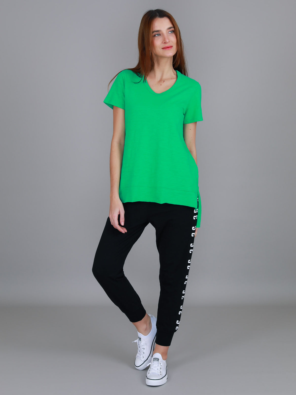 green crew neck tee nephrite