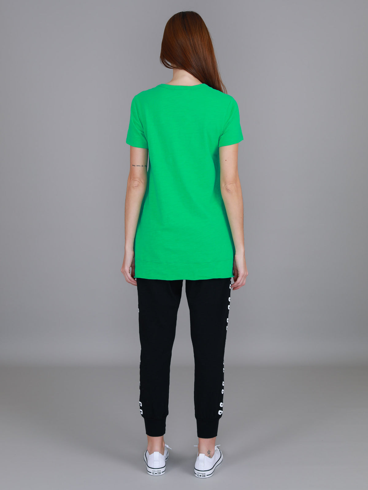 nephrite green crew neck longline