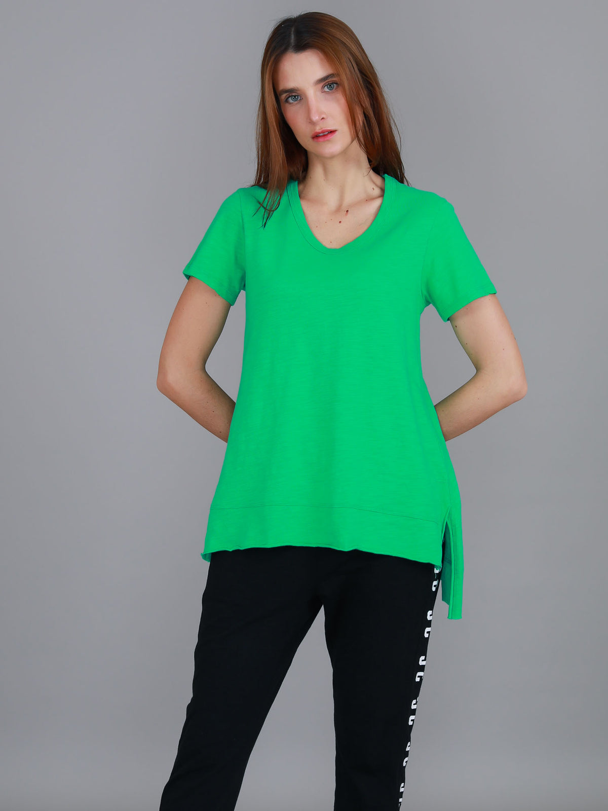 nephrite green longline tee
