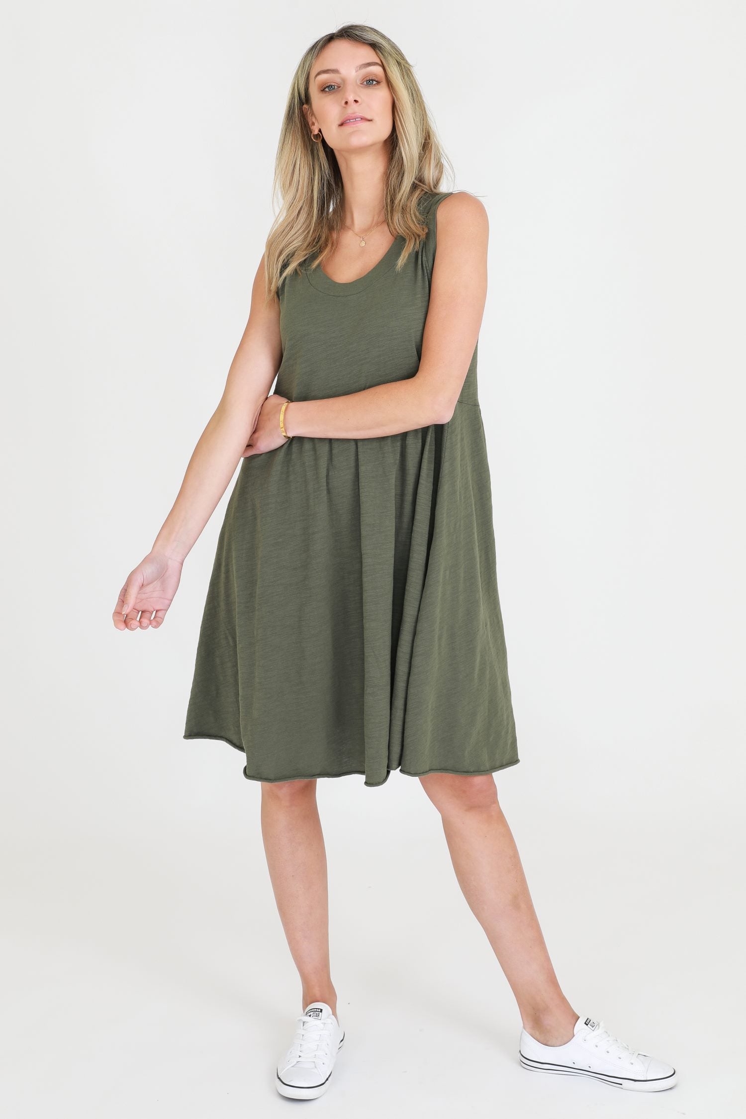 green dresses online #color_khaki