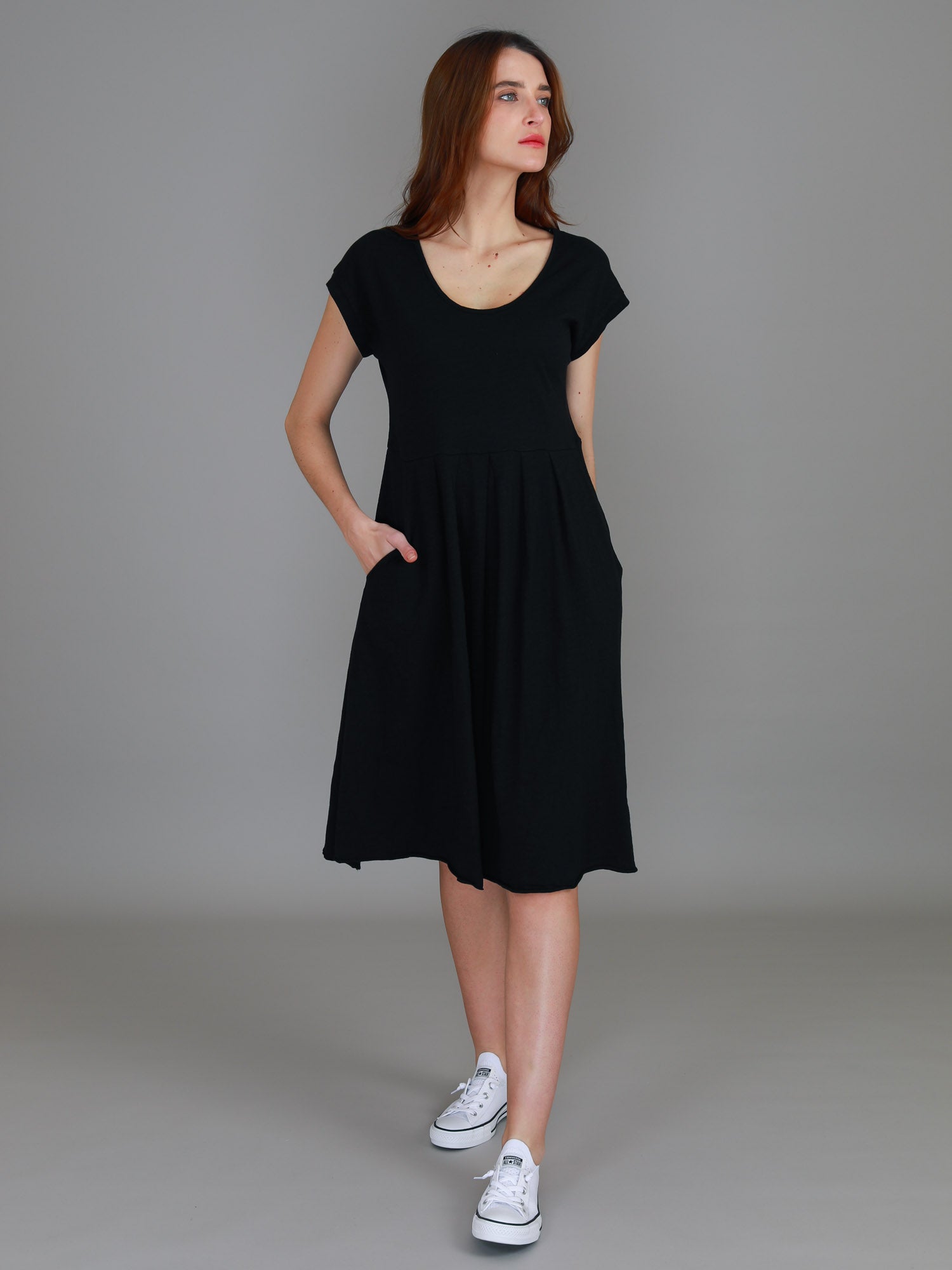 cotton dresses for women #color_black