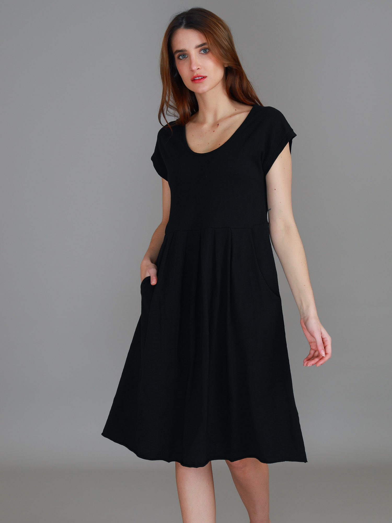 black cotton dress #color_black