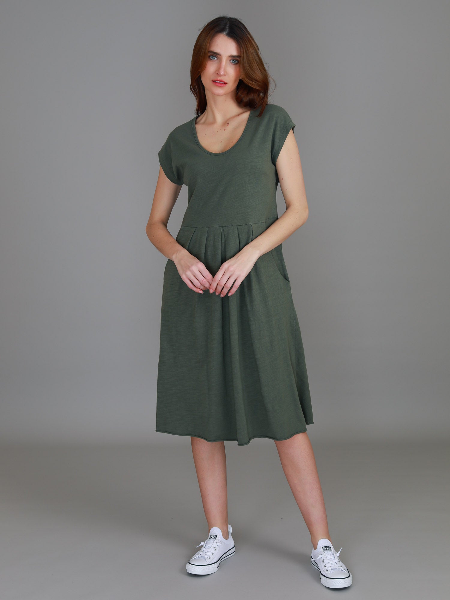 dress with pockets #color_khaki