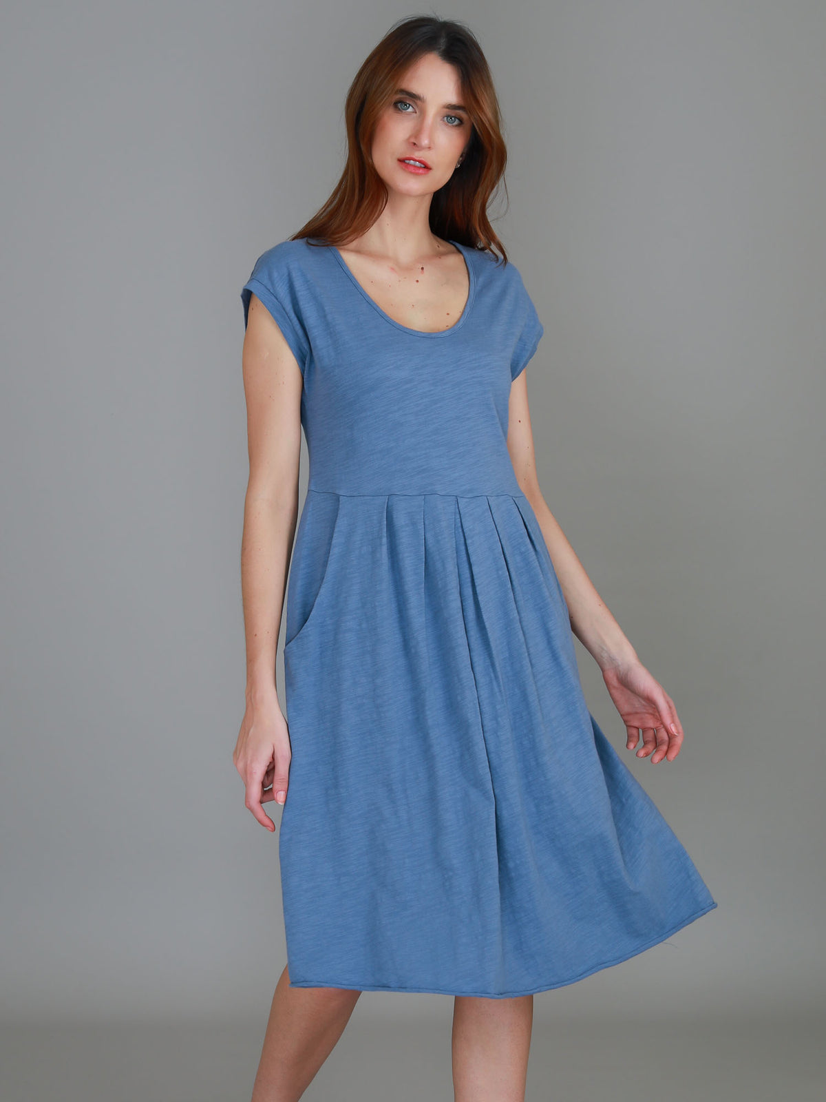 grey midi dress
