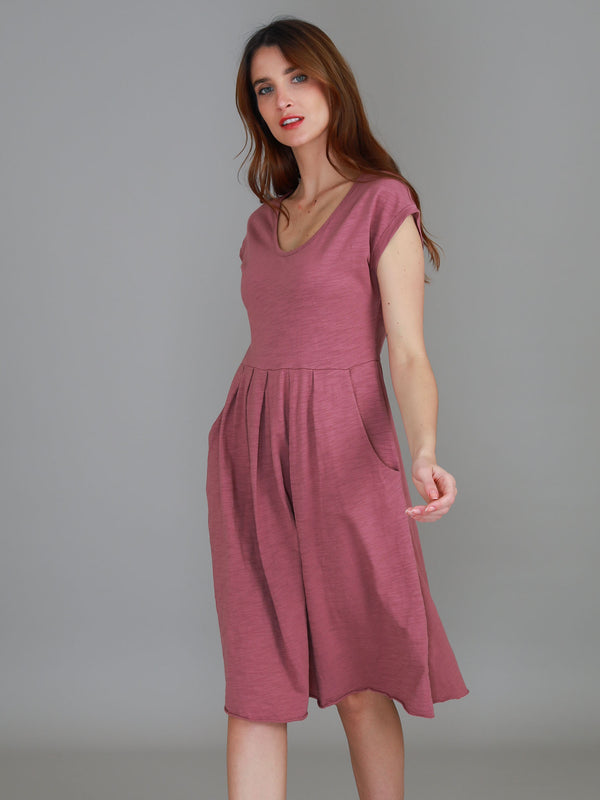 Evelyn Knee-Length Dress with Pockets