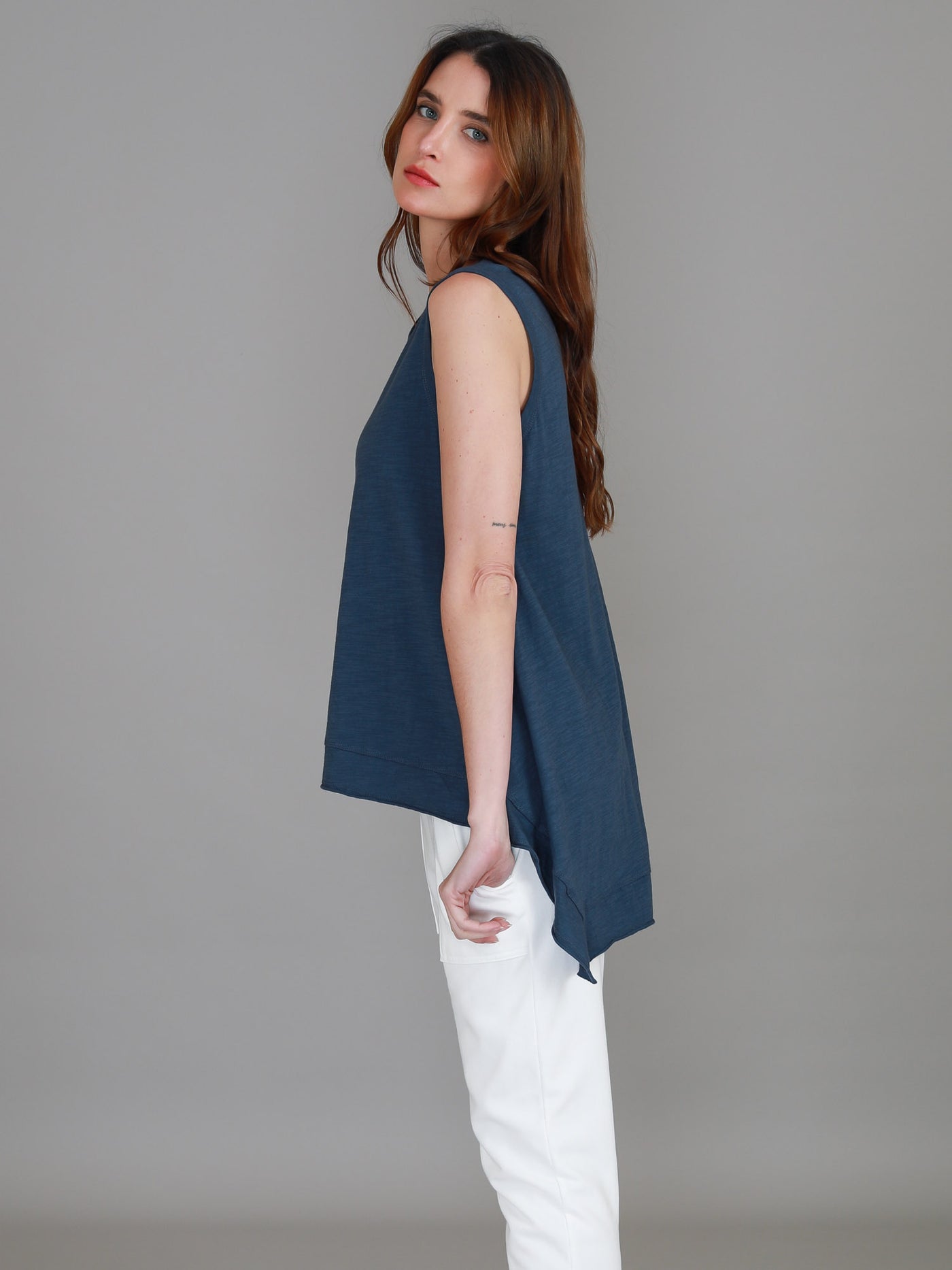 Raven Asymmetrical Hem Tank Top