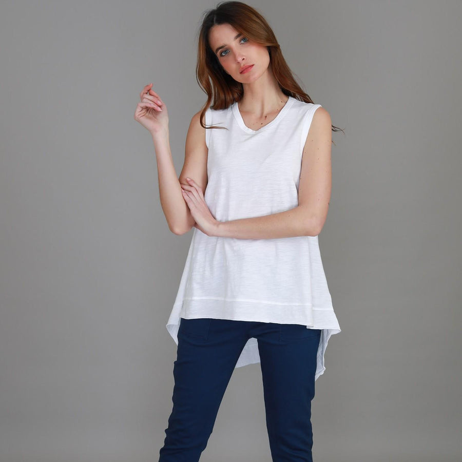 Raven Asymmetrical Hem Tank Top size guide