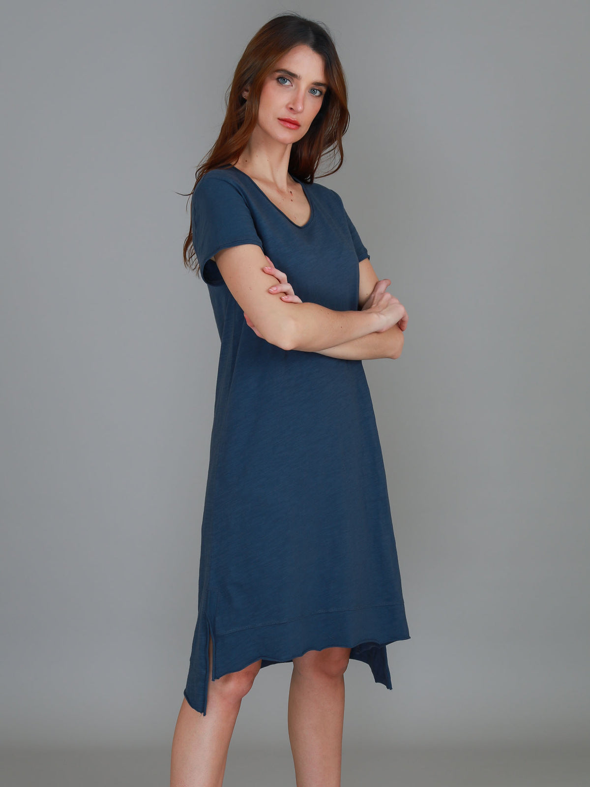 navy t shirt dress