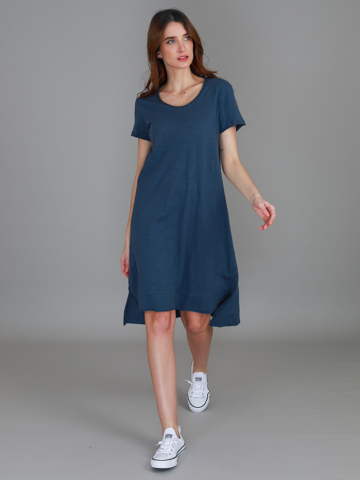 navy jersey dress