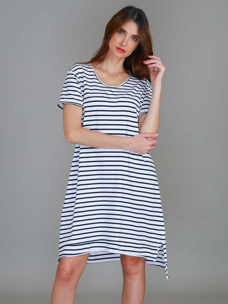 casual jersey dress #color_stripe