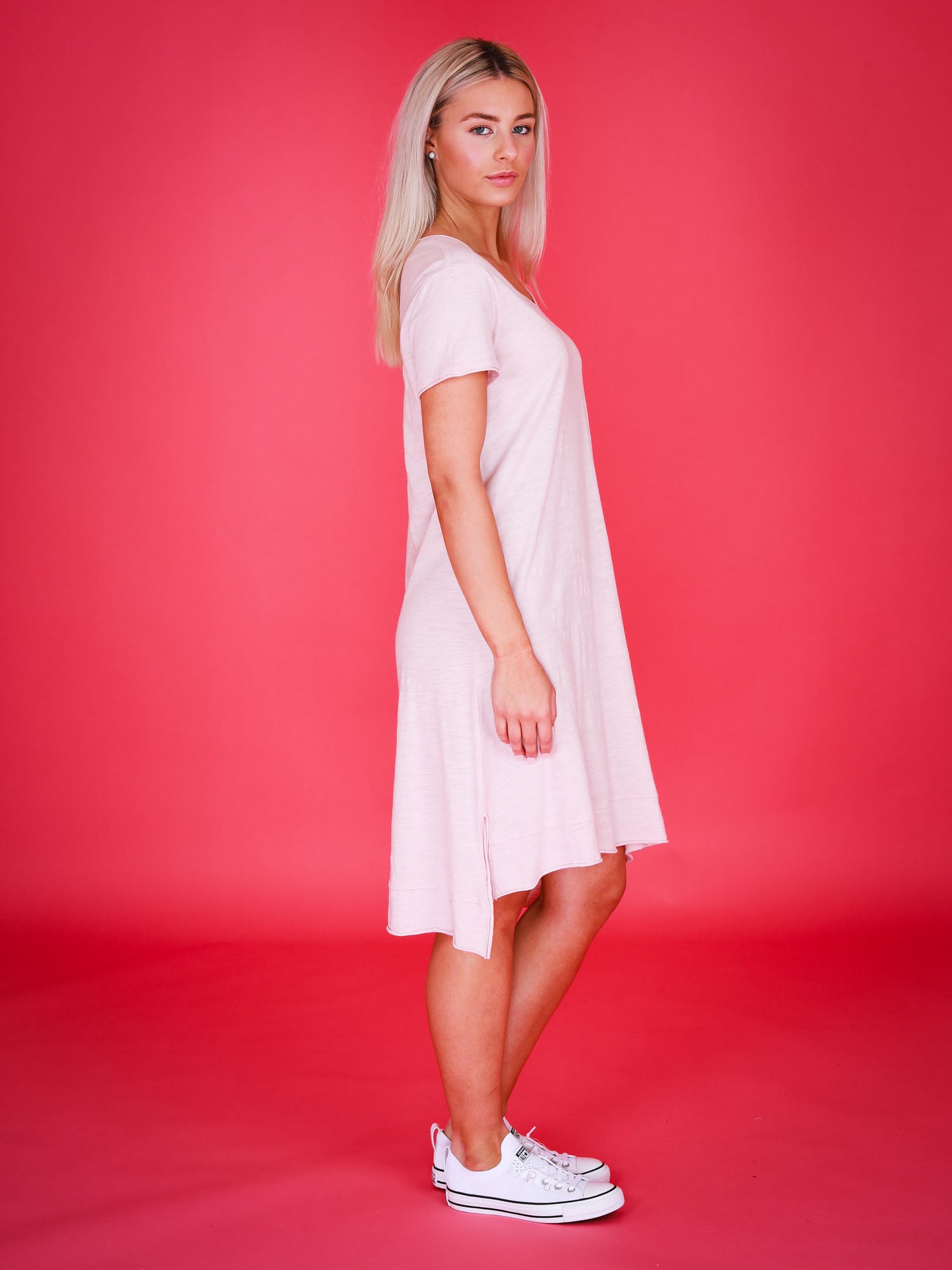 short sleeve dress #color_blush marle