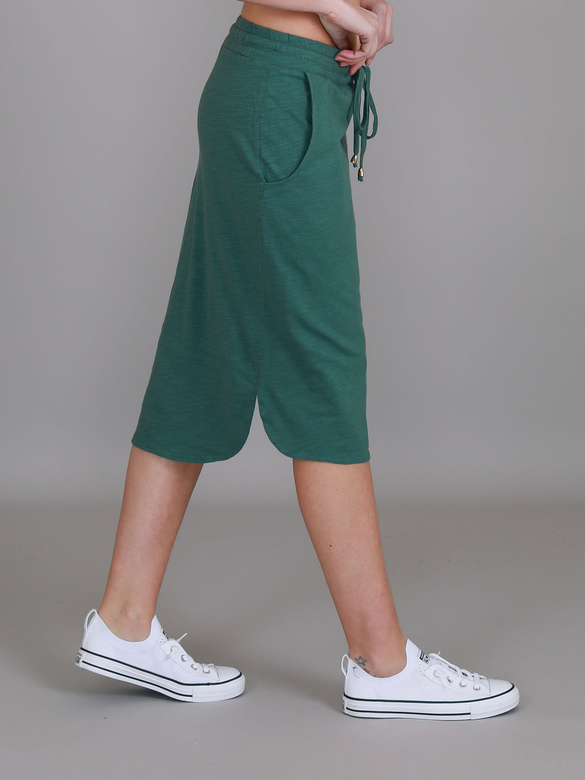 green pencil skirt