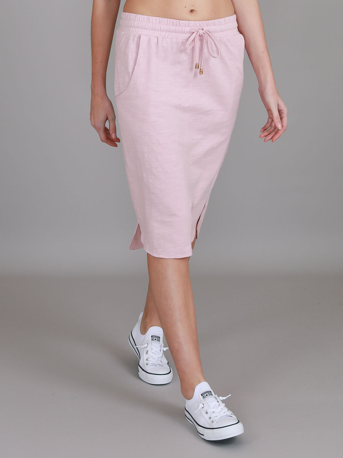 pink pencil skirt