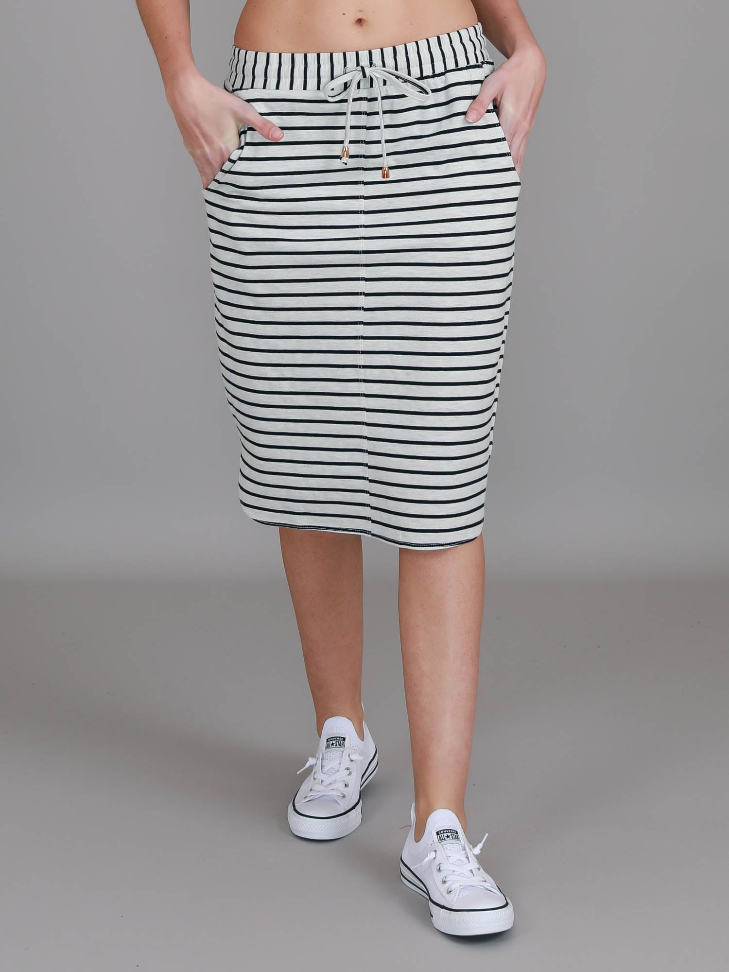 womans skirt #color_grey stripe