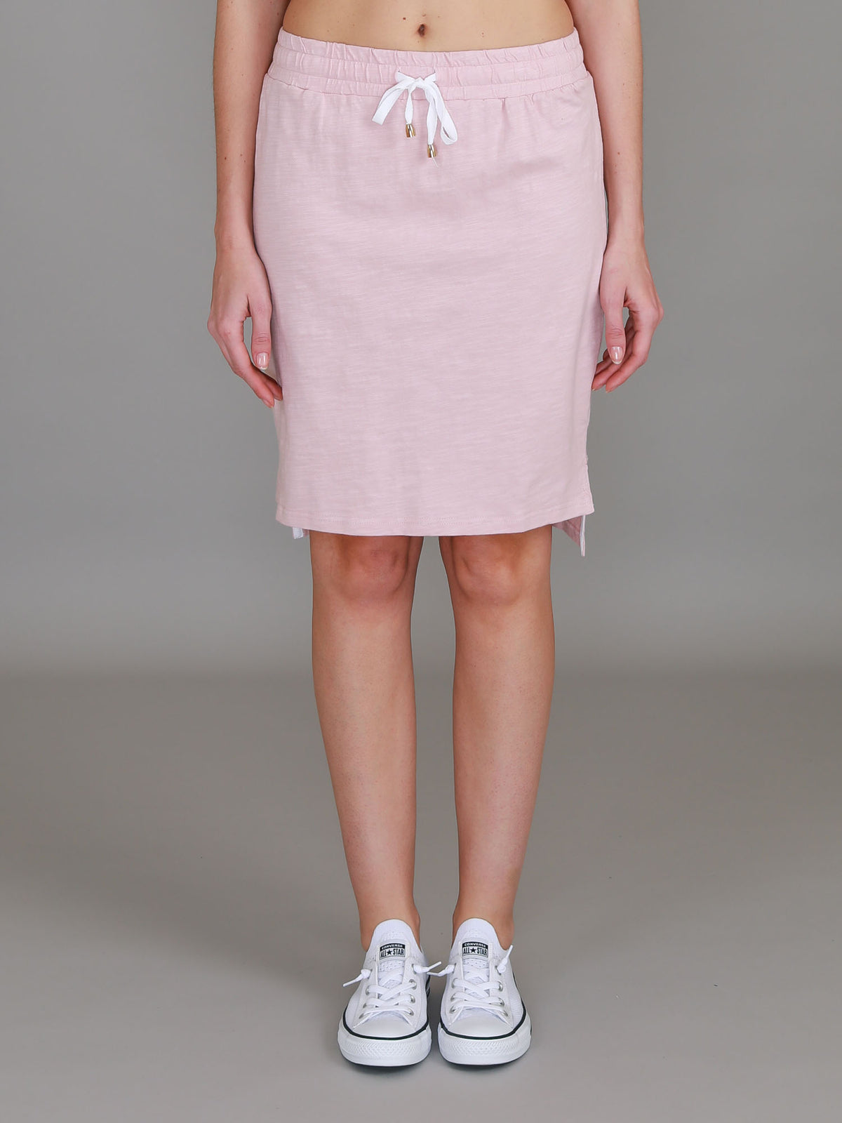 pink drawstring skirt