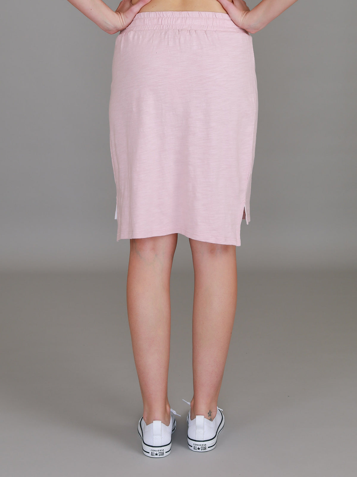 blush jersey skirt