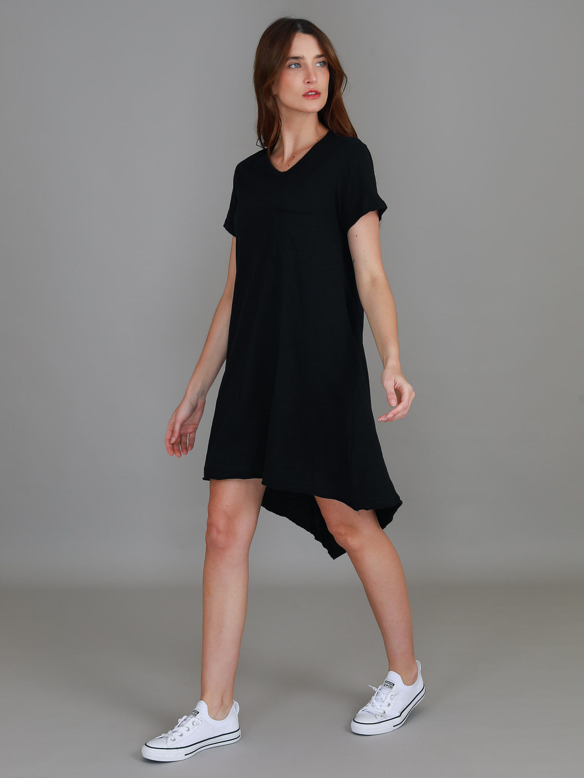 black t shirt dress women