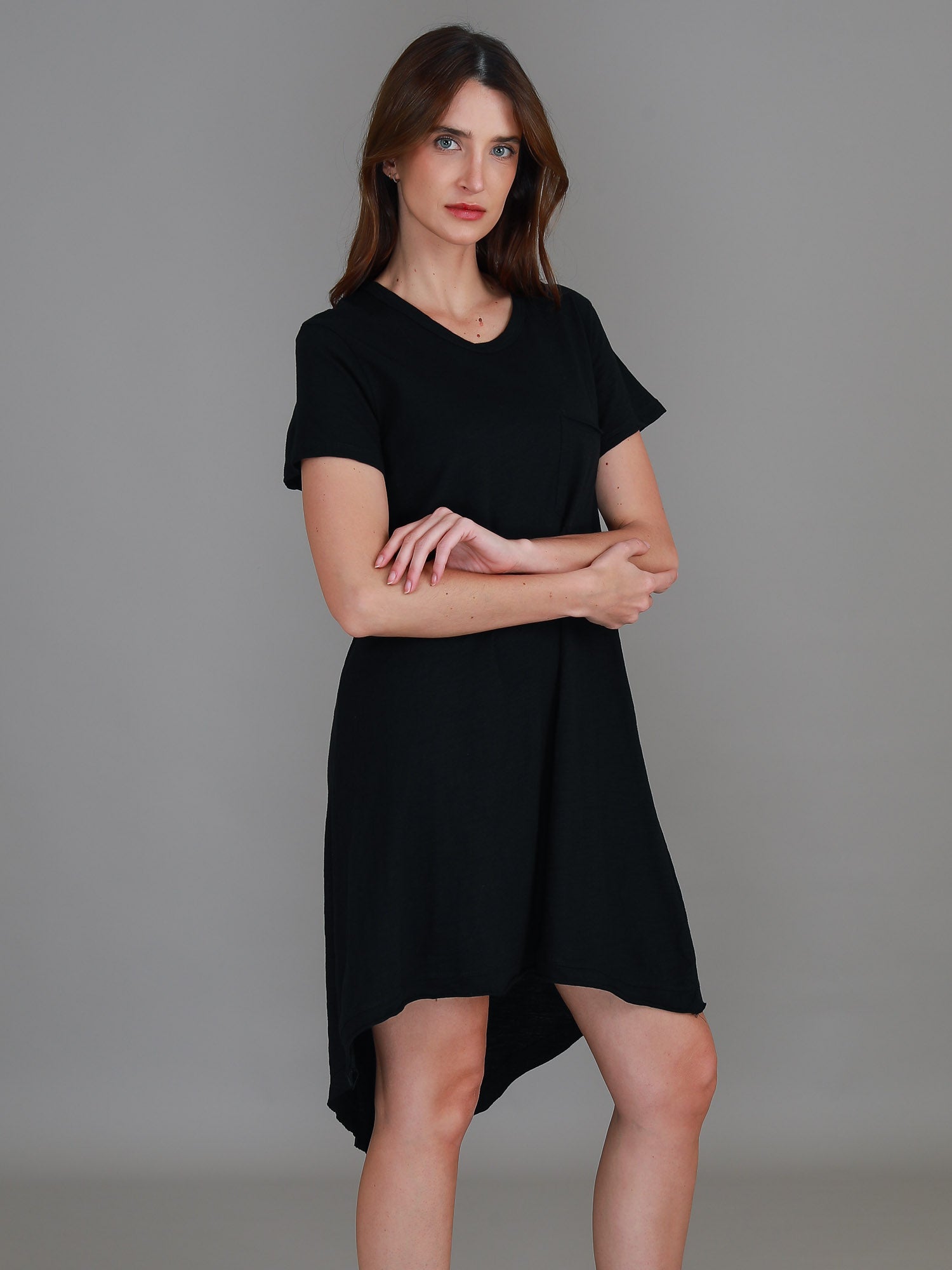 ladies tshirt dress #color_black