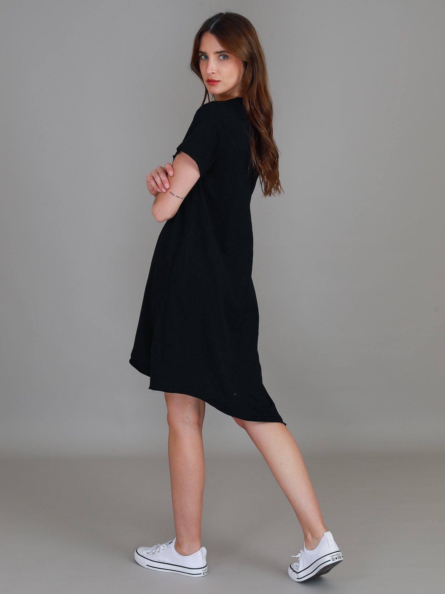 t shirt dress black #color_black