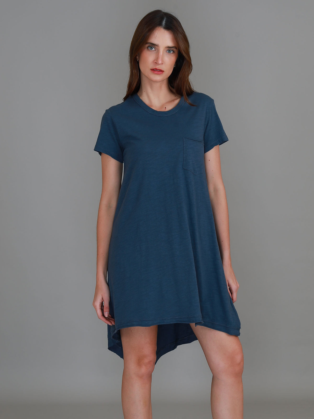 indigo t shirt dress
