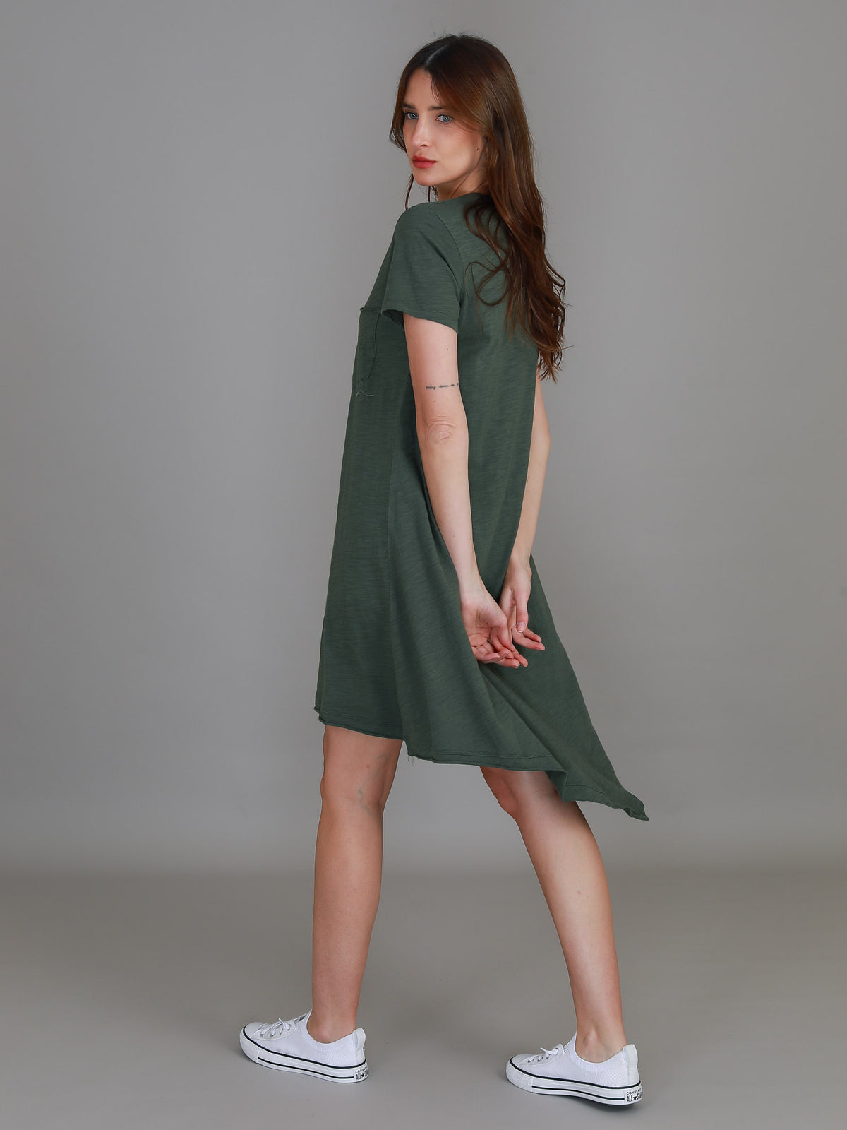khaki pocket dress