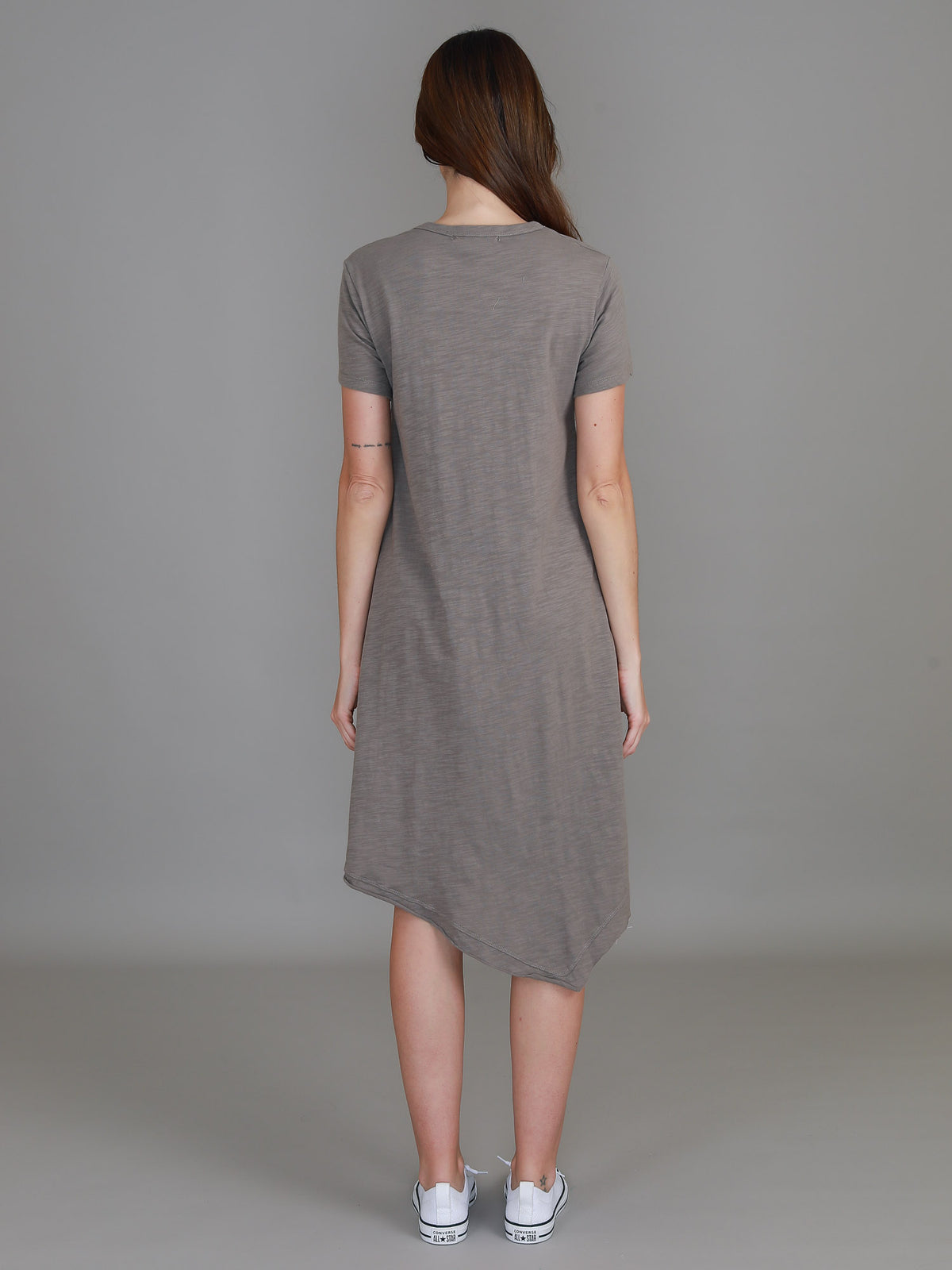 latte tshirt dress knee length