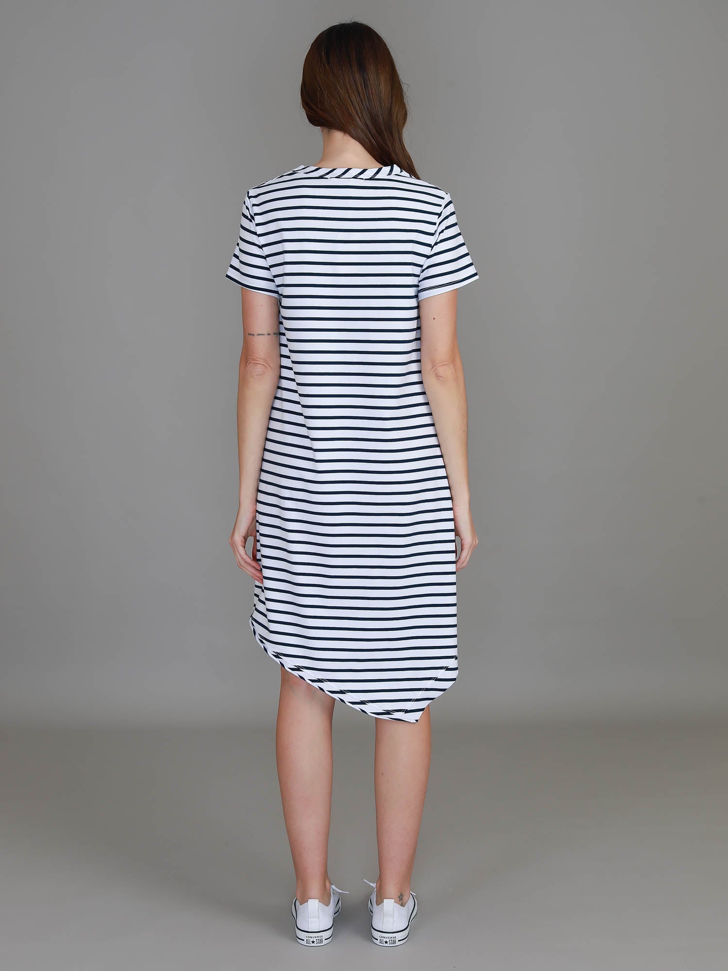 t-shirt dress with pockets #color_stripe