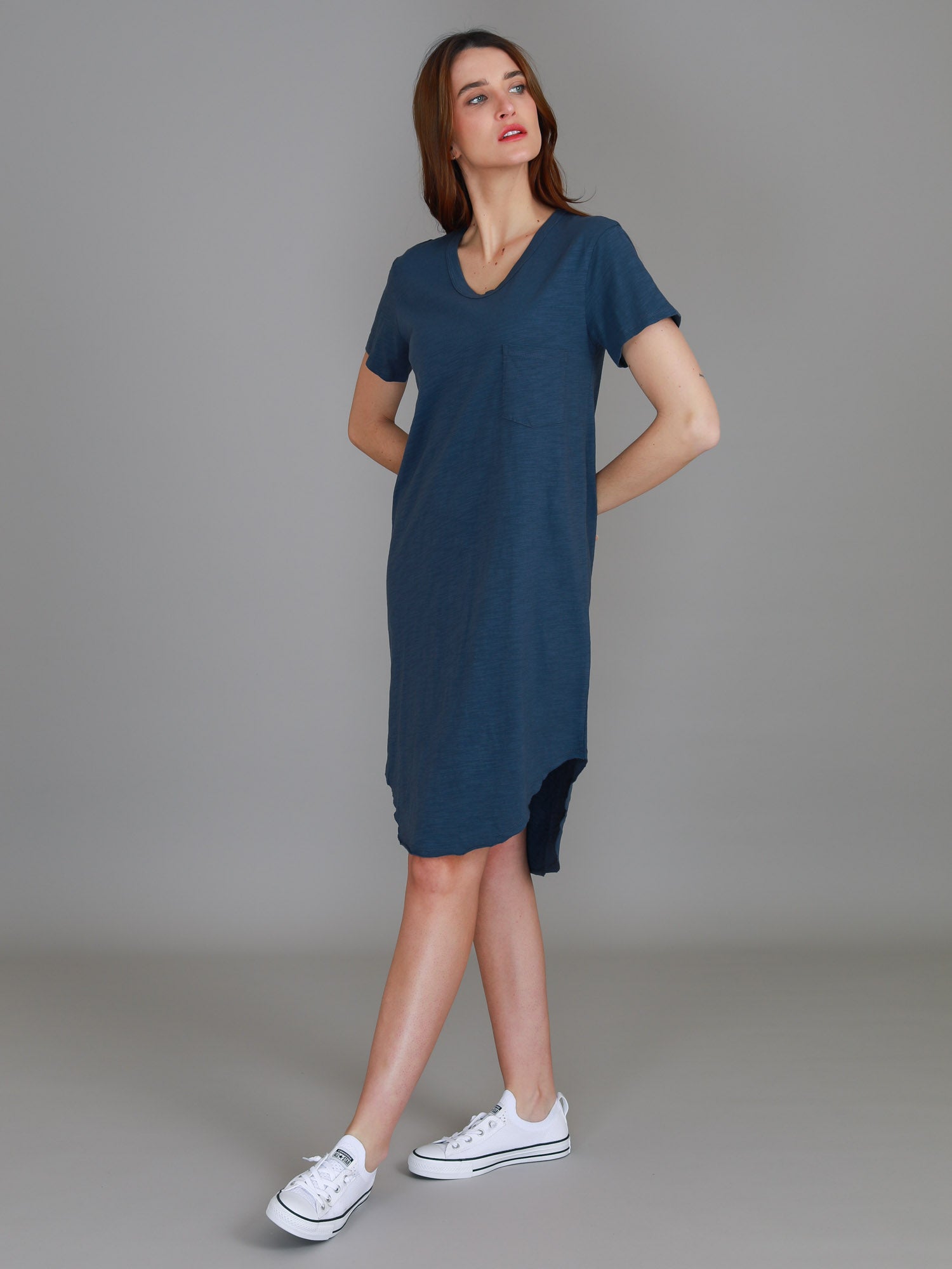 women midi dress #color_indigo