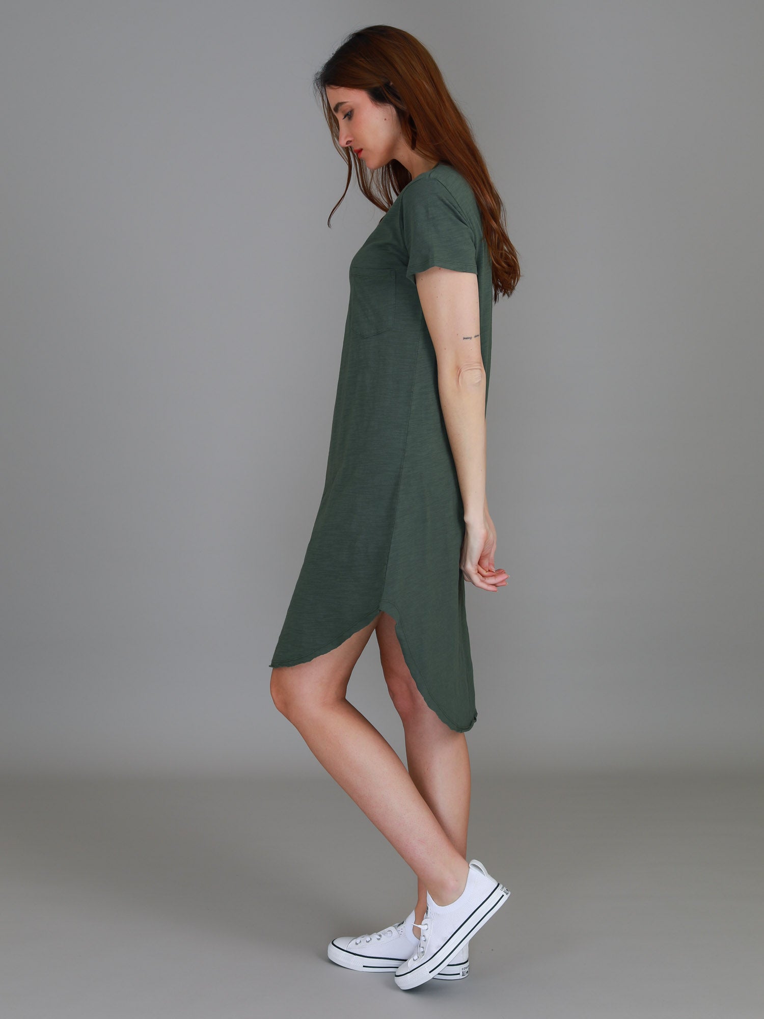 green cotton dress #color_khaki