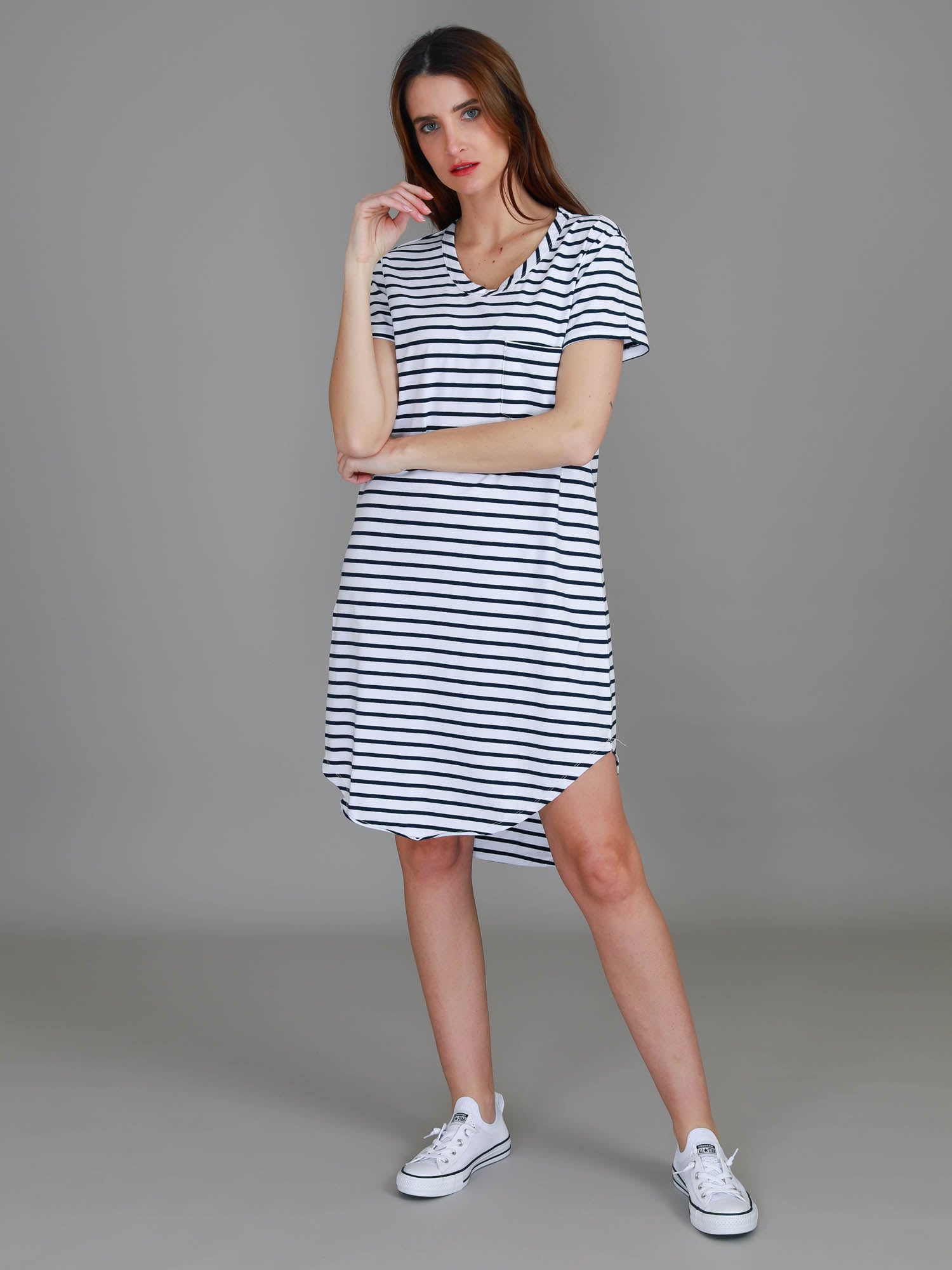 black and white striped dress #color_stripe