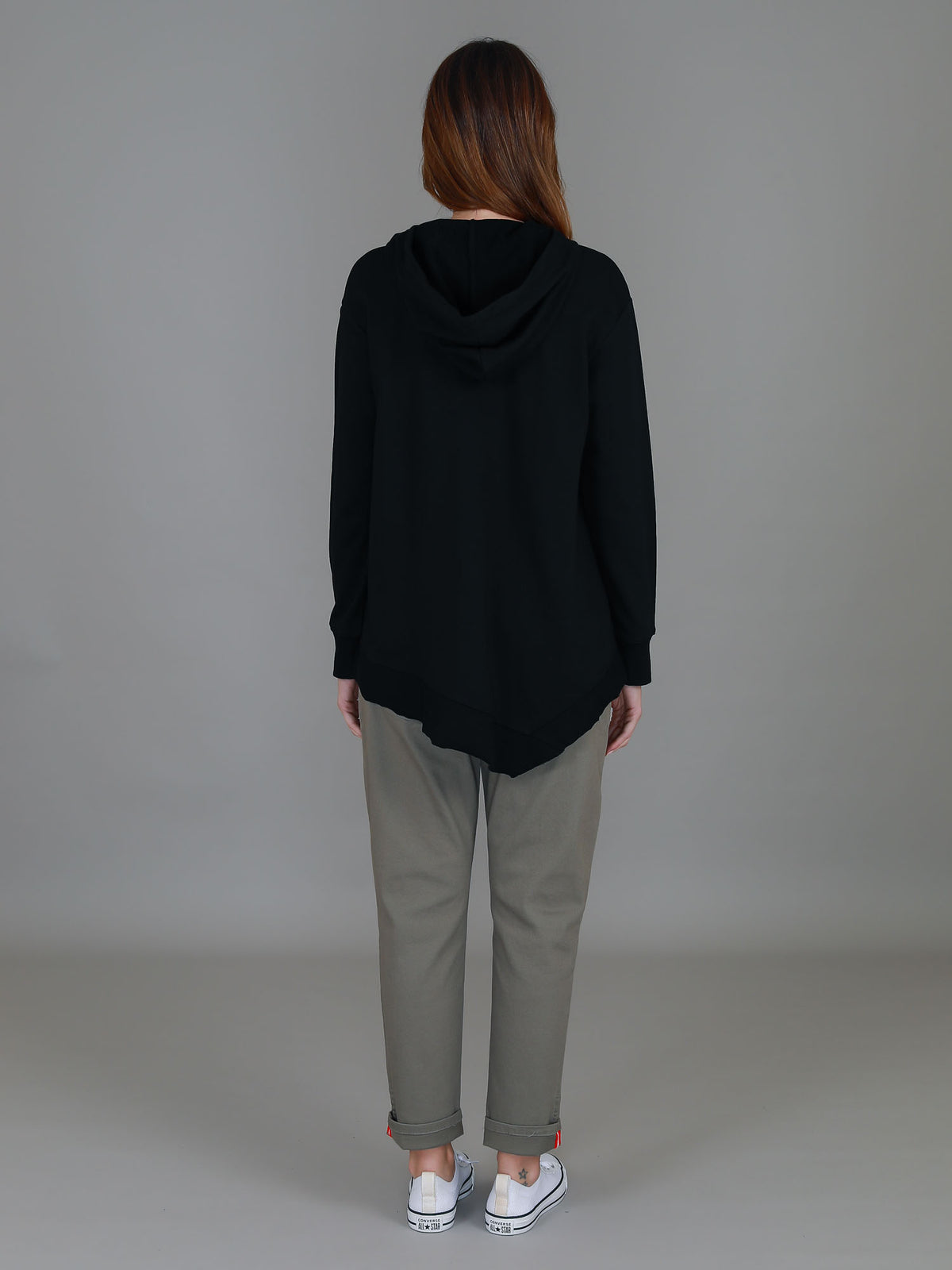 plain black hoodie